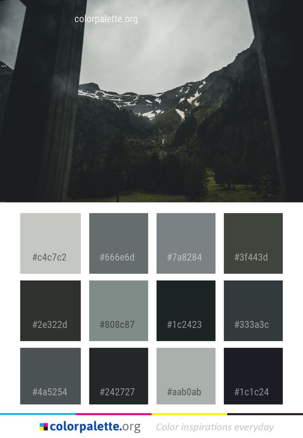 Mountainous Landforms Sky Mountain Color Palette