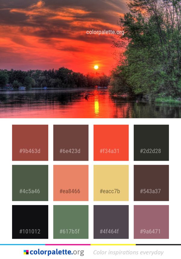Reflection Sky Nature Color Palette