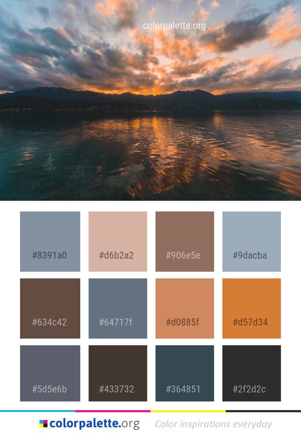 Reflection Sky Water Color Palette