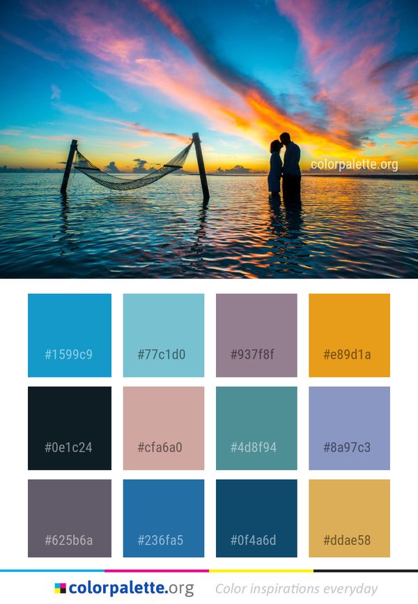 Sea Sky Water Color Palette