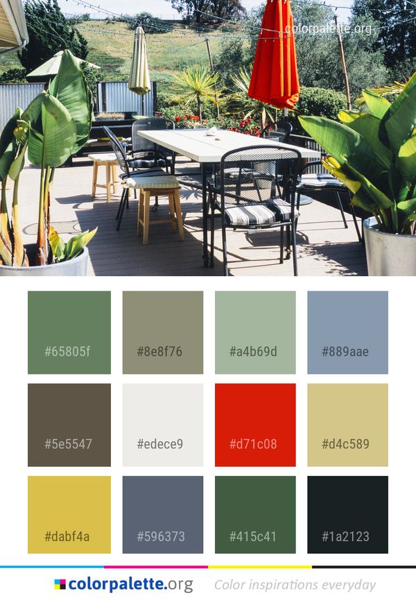 Table Outdoor Structure Plant Color Palette