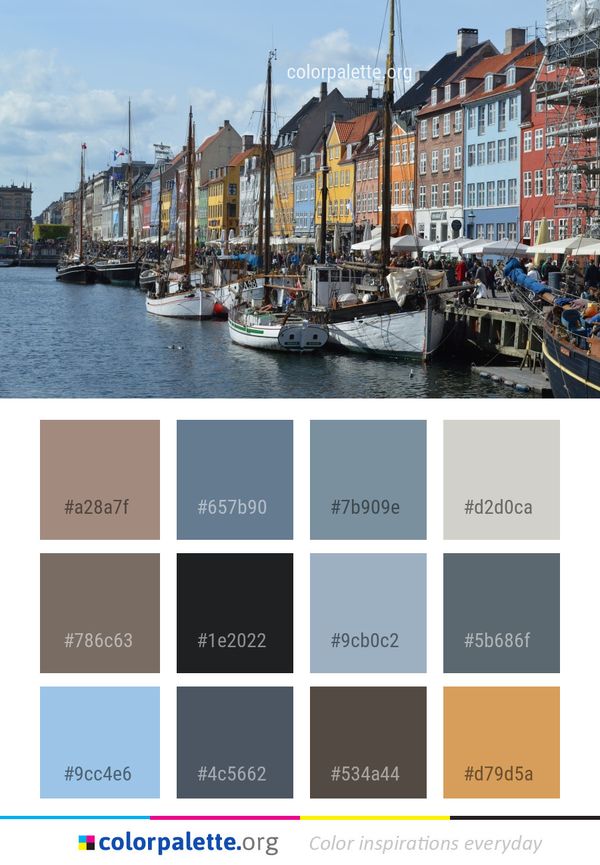 Waterway Water Transportation Harbor Color Palette