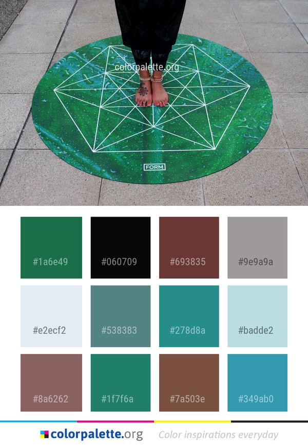Green Grass Circle Color Palette