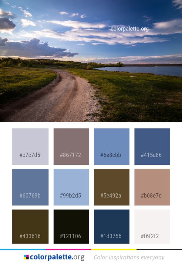 Sky Cloud Horizon Color Palette