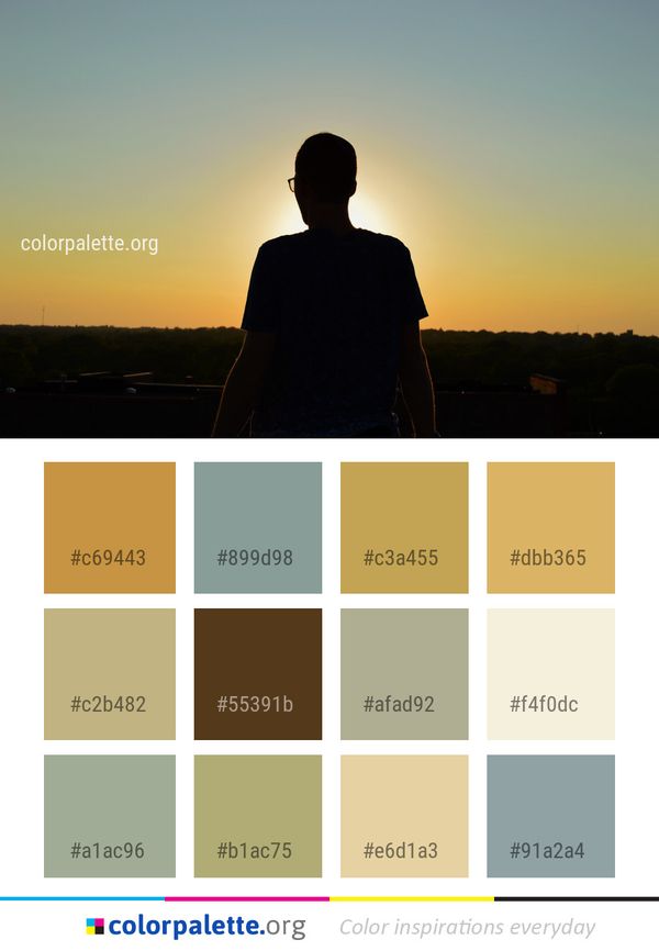 Sky Sunrise Silhouette Color Palette