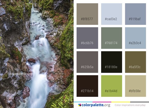 Water Stream Watercourse Color Palette