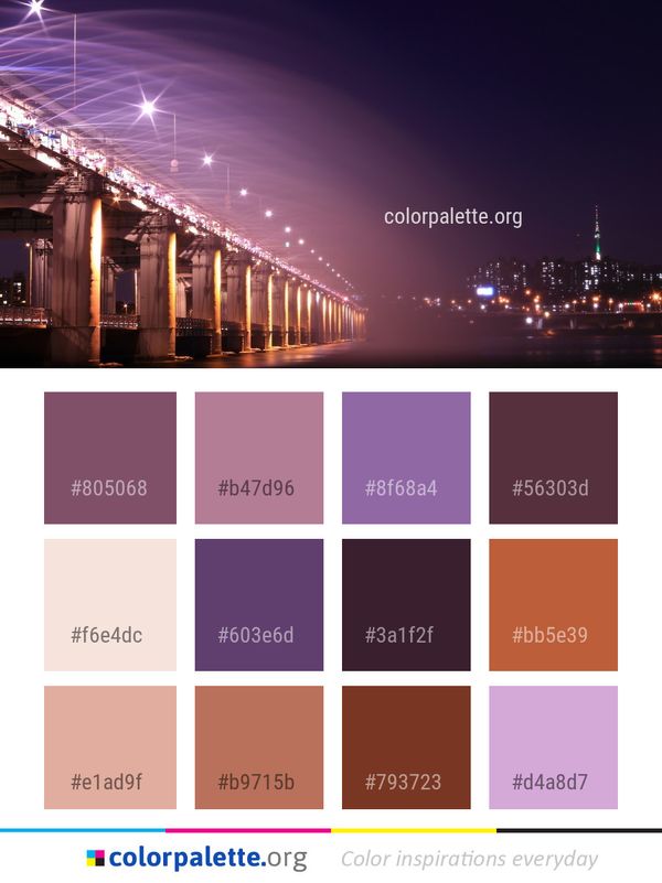 Cityscape Reflection Bridge Color Palette