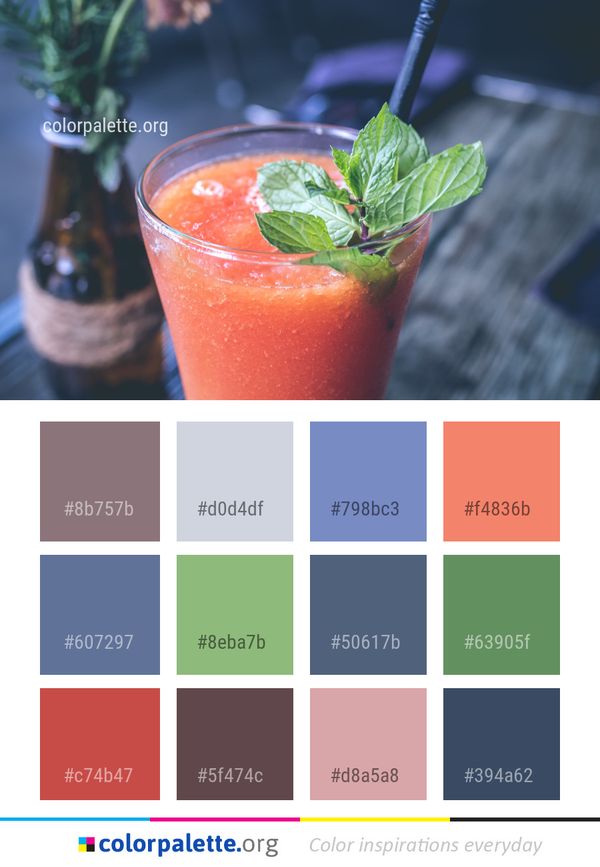 Drink Cocktail Non Alcoholic Beverage Color Palette