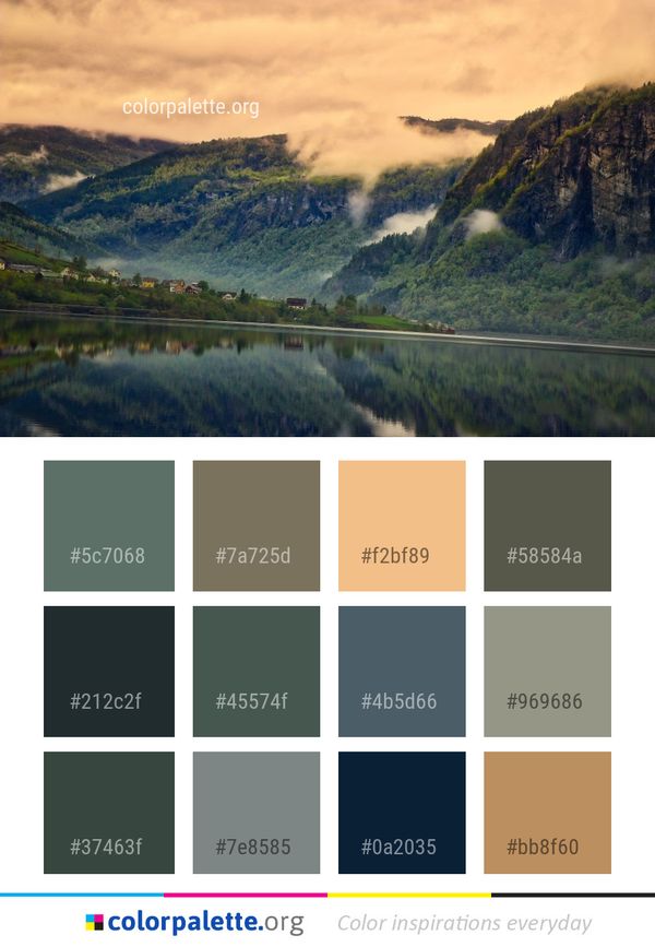 Nature Highland Reflection Color Palette