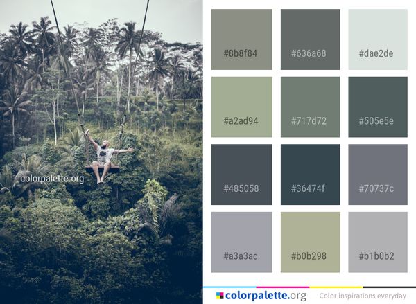 Nature Tree Water Color Palette