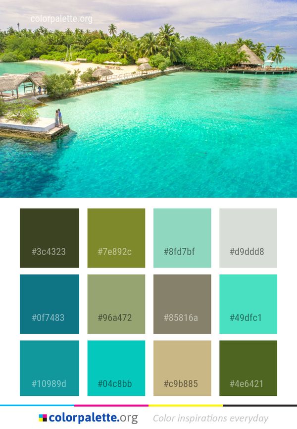 Sea Resort Swimming Pool Color Palette