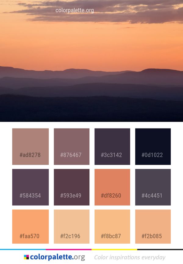 Sky Afterglow Horizon Color Palette