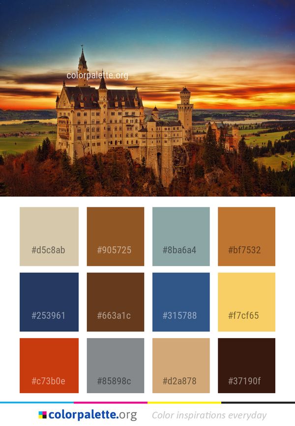 Sky Landmark Castle Color Palette