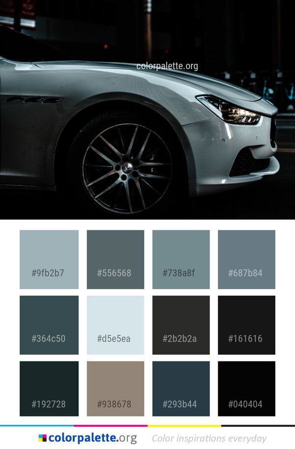 Car Motor Vehicle Color Palette