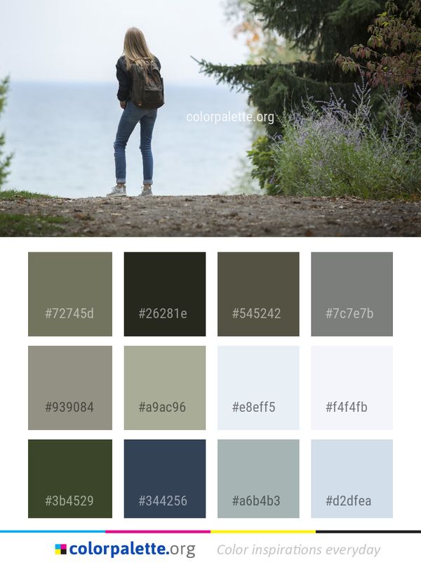 Photograph Tree Girl Color Palette