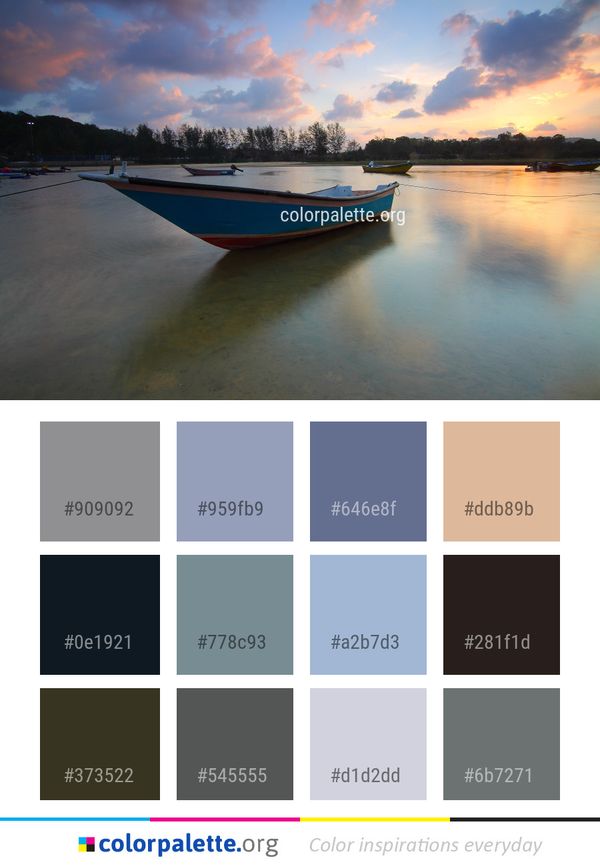 Reflection Sky Water Color Palette