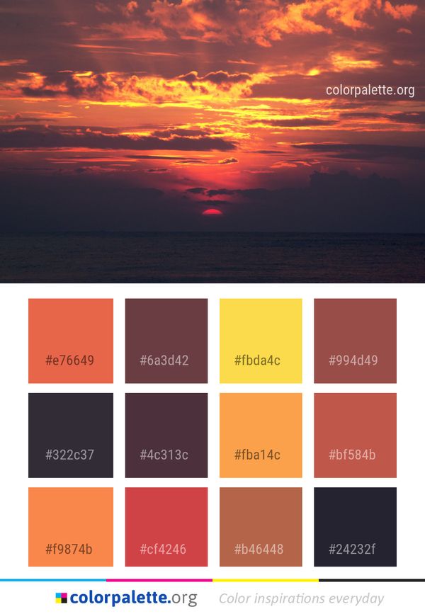 Sky Afterglow Horizon Color Palette
