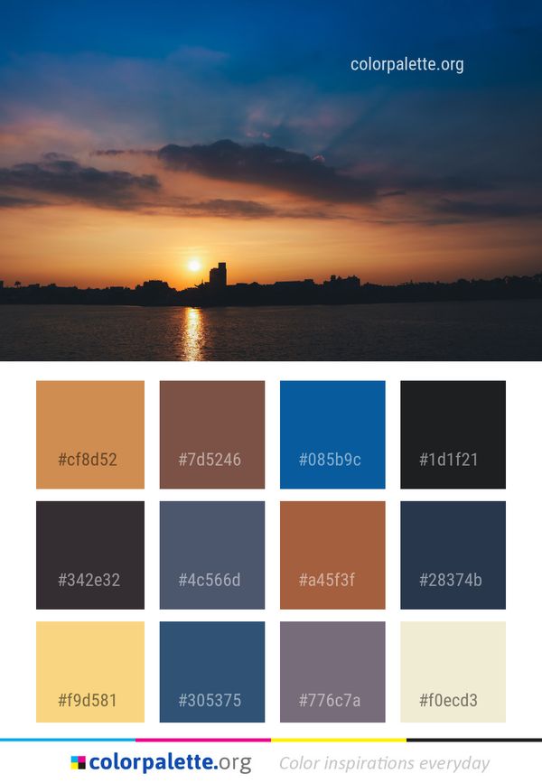 Sky Horizon Afterglow Color Palette