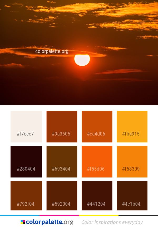 Afterglow Sky Sun Color Palette