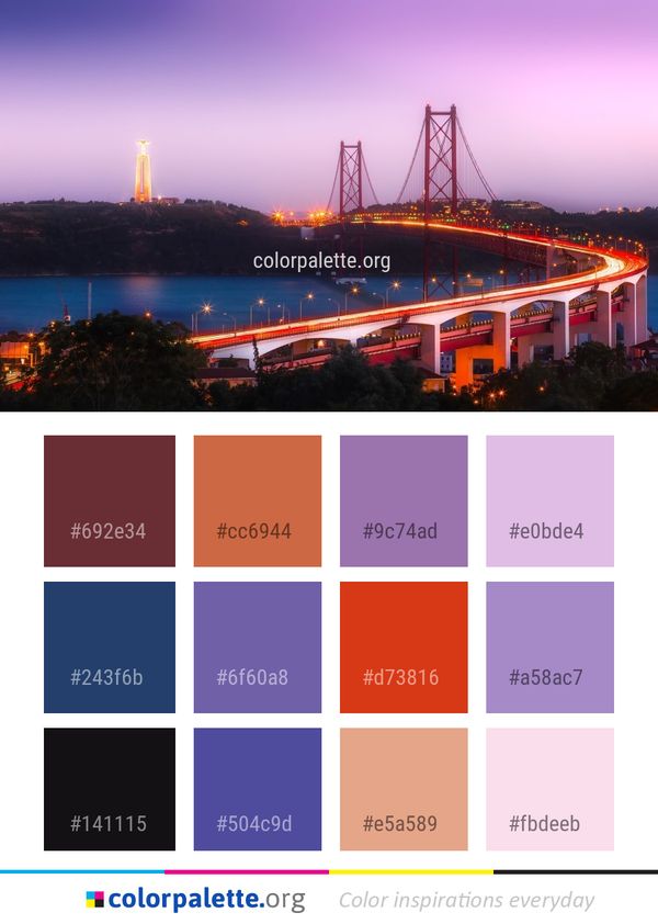 Bridge Landmark Metropolitan Area Color Palette