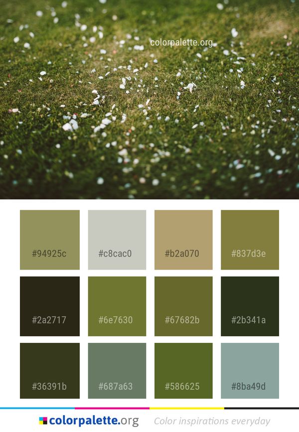 Green Grass Water Color Palette