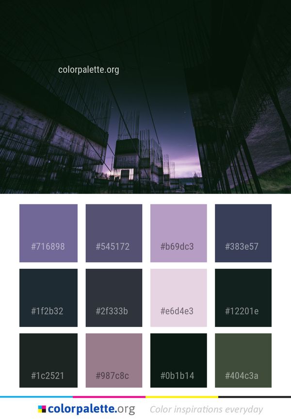Green Night Atmosphere Color Palette