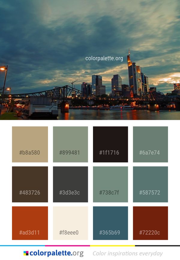 Metropolitan Area Cityscape Skyline Color Palette