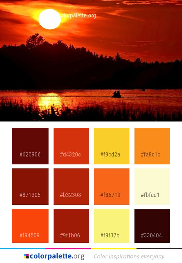 Nature Sky Red At Morning Color Palette