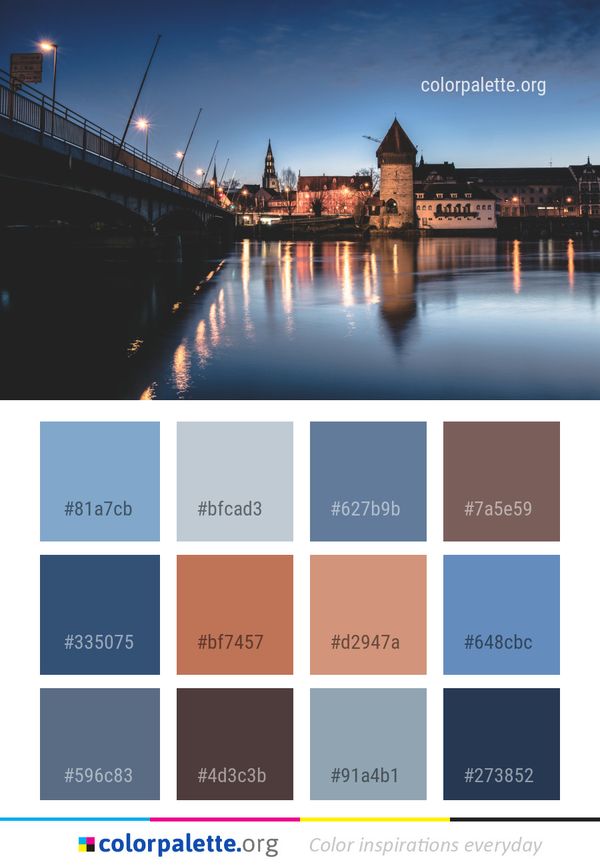 Reflection Sky Waterway Color Palette