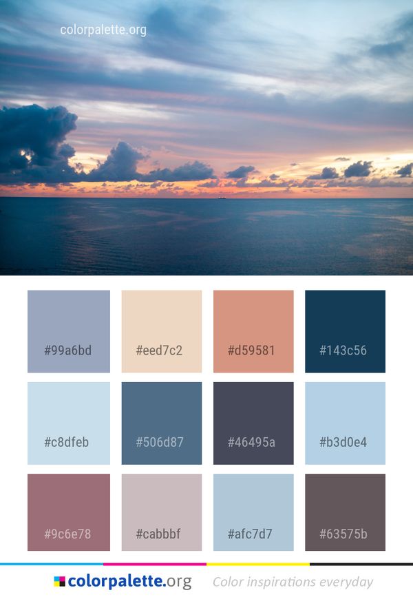 Sky Horizon Cloud Color Palette