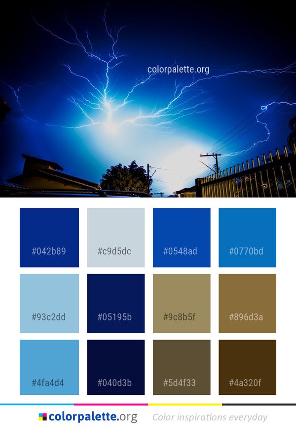 Sky Lightning Thunder Color Palette