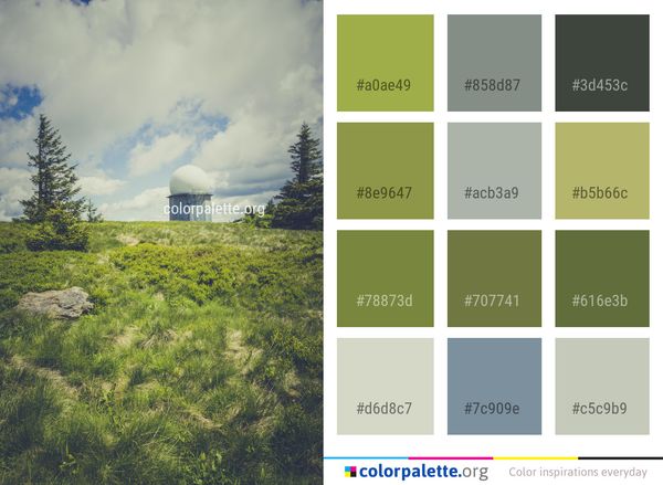 Cloud Sky Green Color Palette