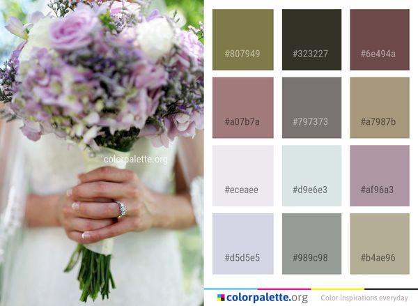 Flower Bouquet Arranging Color Palette