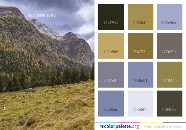 Highland Wilderness Mountainous Landforms Color Palette