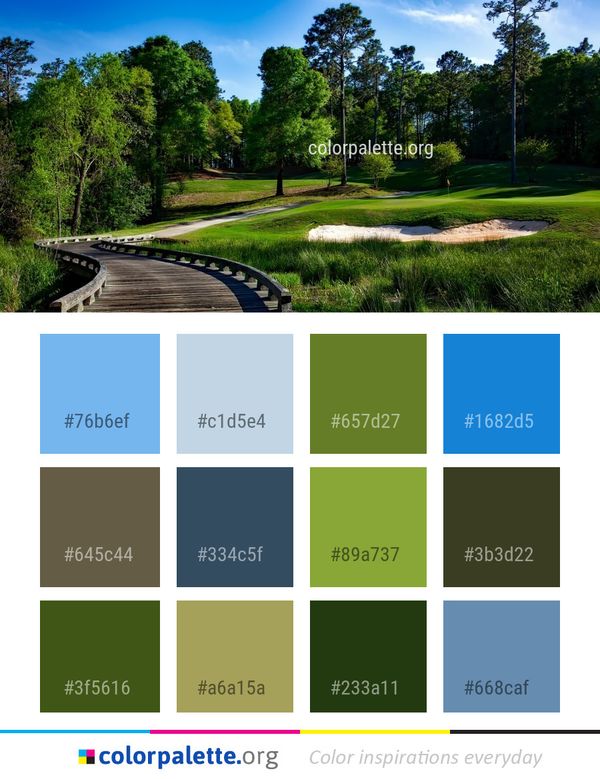Nature Golf Course Sky Color Palette
