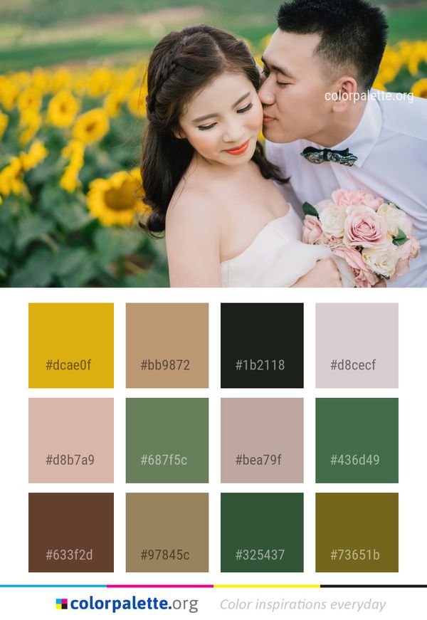 Photograph Bride Yellow Color Palette