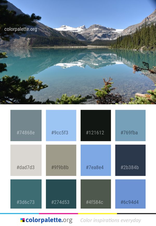 Reflection Nature Water Color Palette