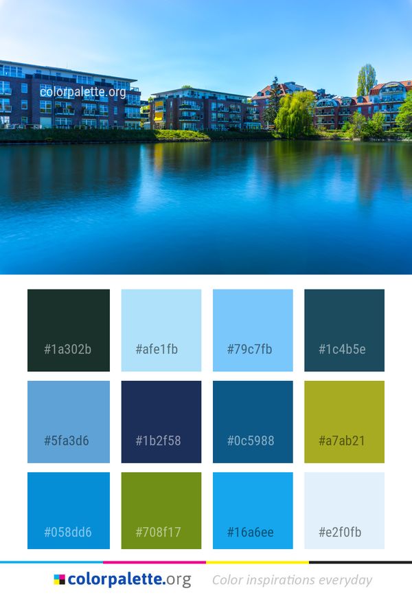 Reflection Water Blue Color Palette