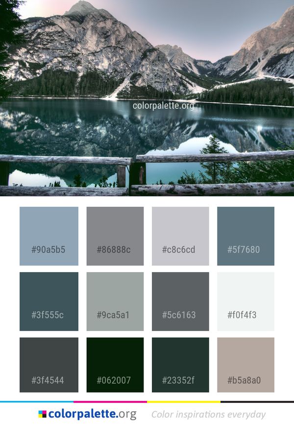 Reflection Water Nature Color Palette