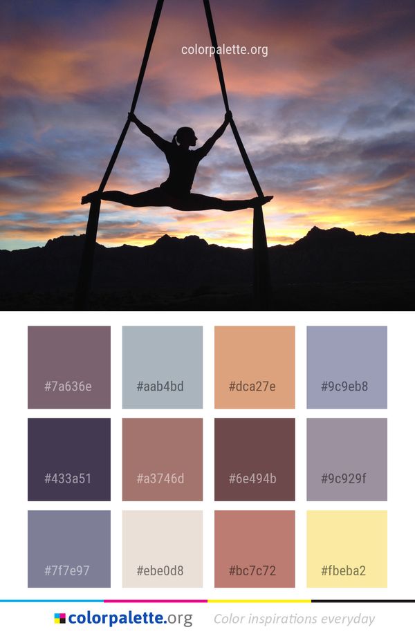 Sky Cloud Silhouette Color Palette