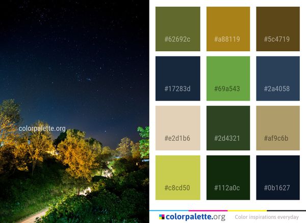 Sky Nature Night Color Palette
