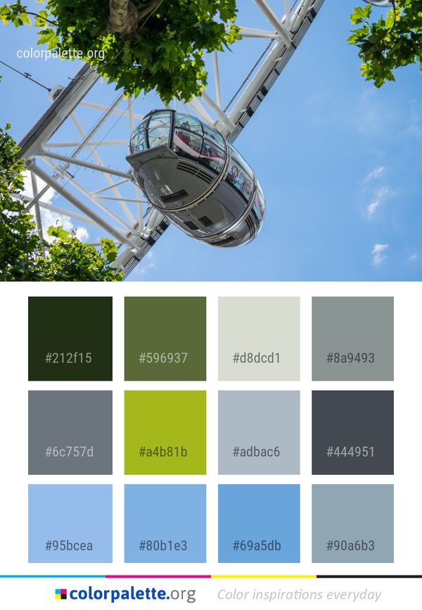 Sky Tree Amusement Ride Color Palette