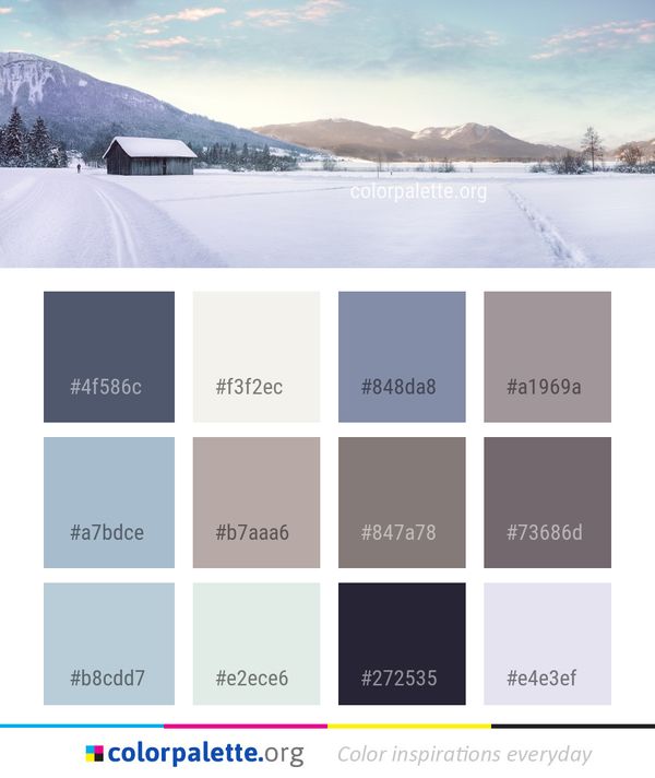 Winter Snow Sky Color Palette