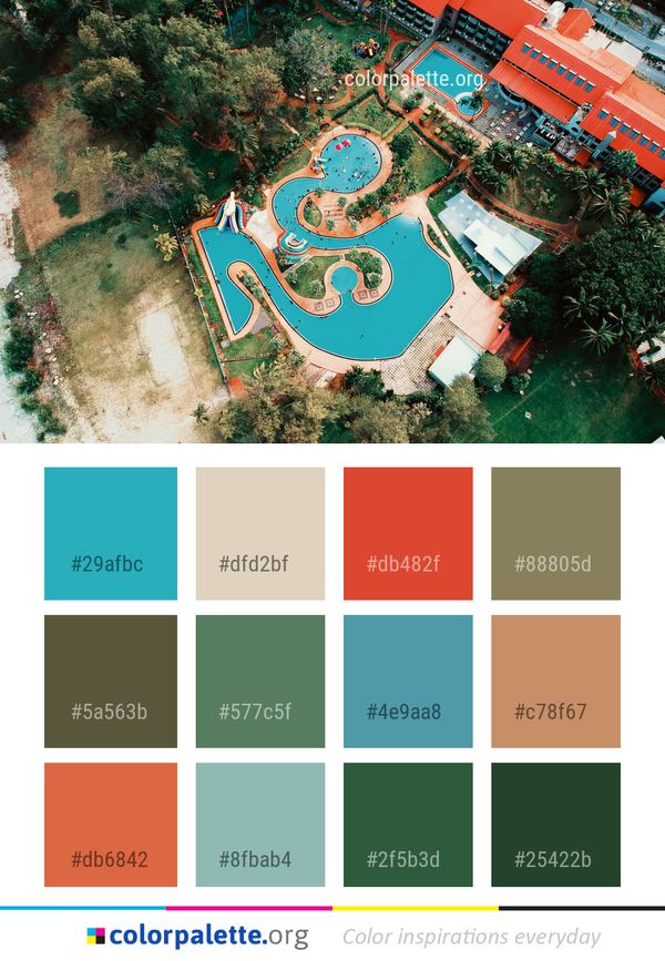 Aerial Photography Water Color Palette