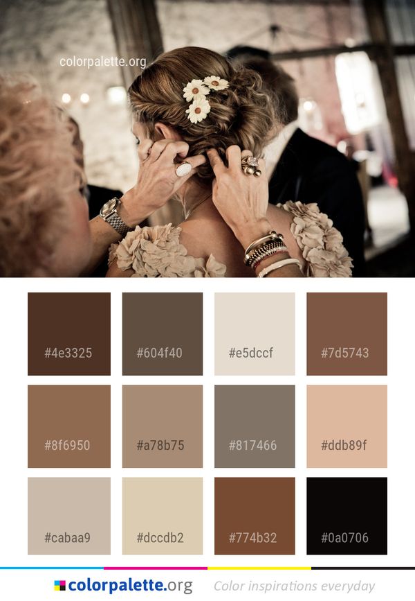 Bride Headpiece Ceremony Color Palette