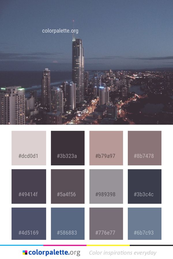 Metropolitan Area City Skyscraper Color Palette