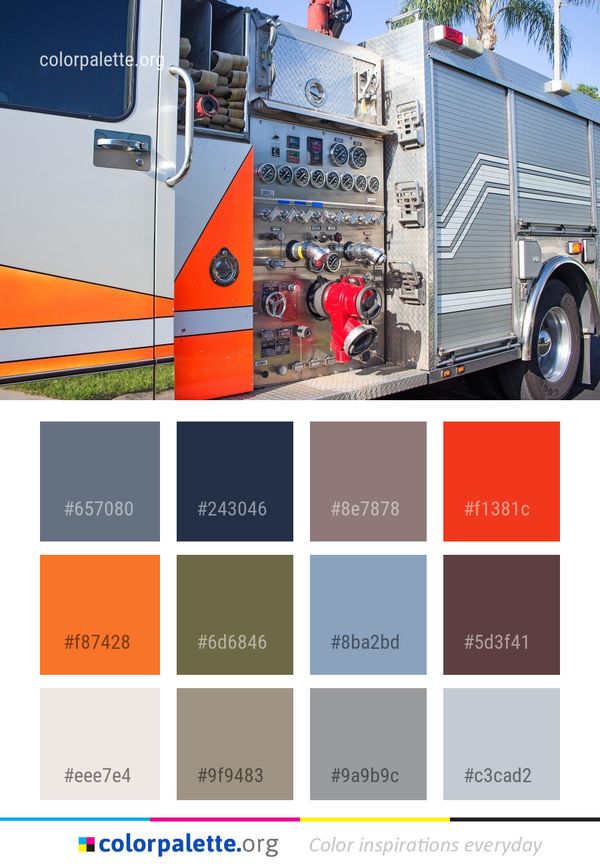 Motor Vehicle Fire Apparatus Color Palette