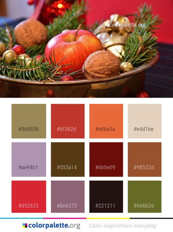 Natural Foods Vegetable Fruit Color Palette