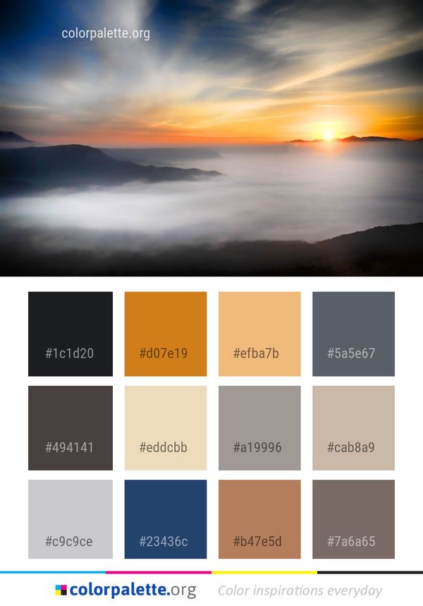 Sky Atmosphere Sunrise Color Palette