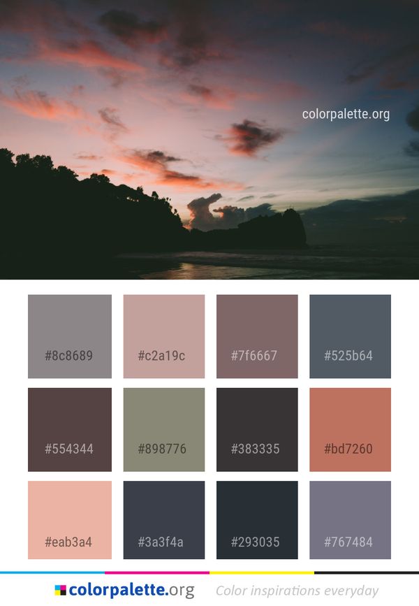 Sky Horizon Afterglow Color Palette